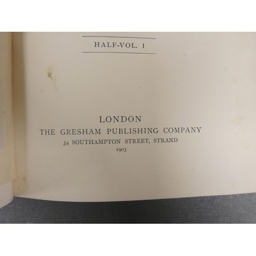 30 - GRESHAM (Pubs).  The Natural History of Animals. 8 vol. set in orig. red cloth with col. p... 