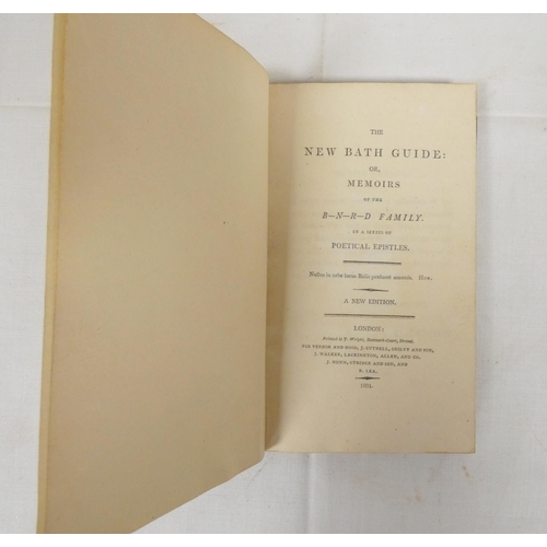 34 - (ANSTEY CHRISTOPHER)  The New Bath Guide or Memoirs of the B-N-R-D Family in a Series of E... 
