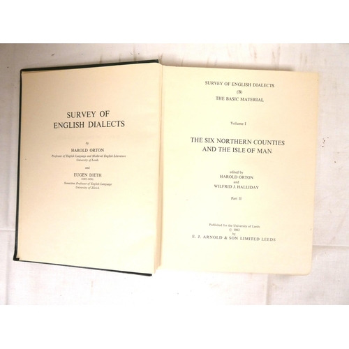 4 - ORTON HAROLD & DIETH EUGEN.  Survey of English Dialects. Introductory vol. plus 4 vols. in twelv... 