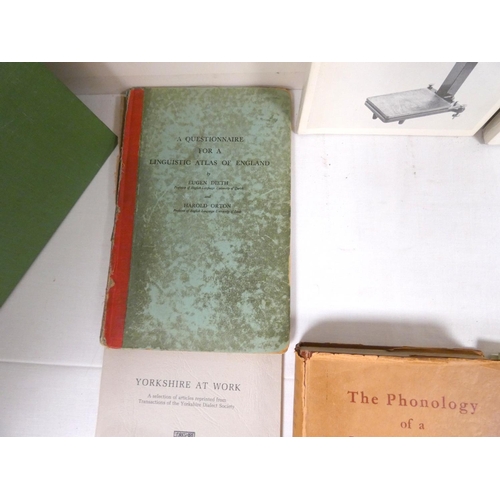 5 - ORTON HAROLD, & others.  16 various books & softback publications ref. English dialect, lang... 