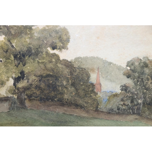 486 - WILLIAM ROSEBURY, In Gala Wood, watercolour, signed lower right with initials 'WR', 16cm x 22cm, fra... 