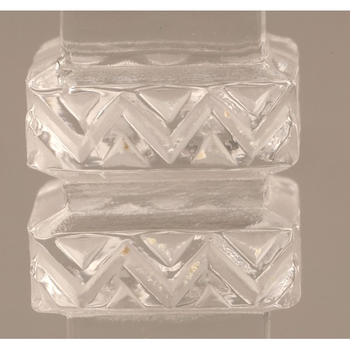 230 - Seven various Lalique glasses, etched Lalique to the base, Bachus France glass (8)