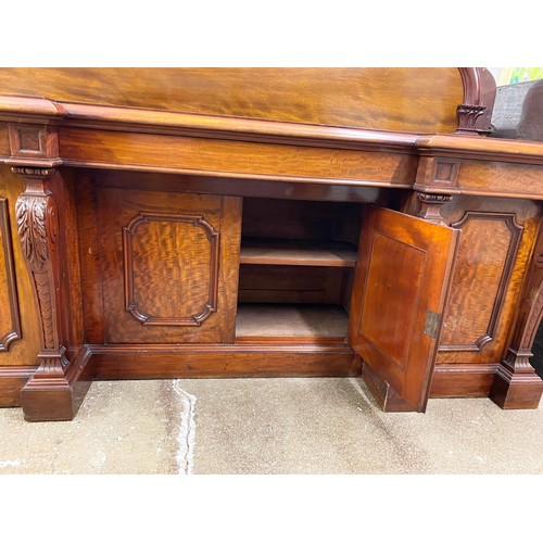 536 - Victorian mahogany chiffonier,230cm long, 72cm depth, 143cm high.