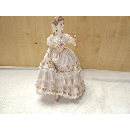 17 - N. Stevens limited edition Royal Worcester figure The Fairest Rose.