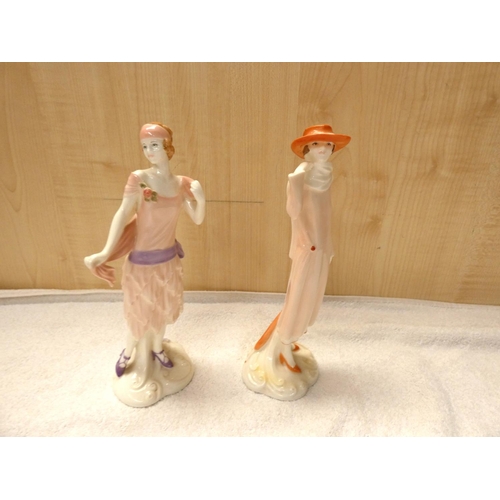 28 - Two Royal Worcester figures, The Vogue collection 1928, 1923.