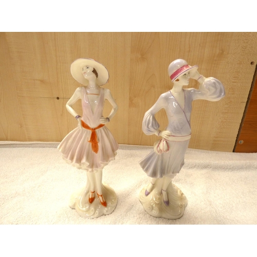 31 - Two Royal Worcester figures,The Vogue collection 1927,1929.