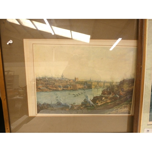 34 - Two large modern prints to include North East view.