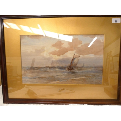 38 - Maritime watercolour by Edward Arden.