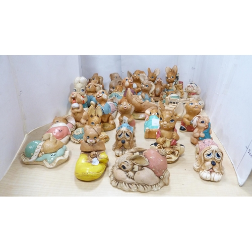 57 - Collection of assorted Pendelfin figures.