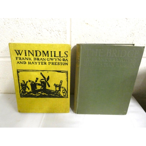 61 - BRANGWYN FRANK.  Windmills. Good col. frontis & plates, title vignette & text illus. Qu... 