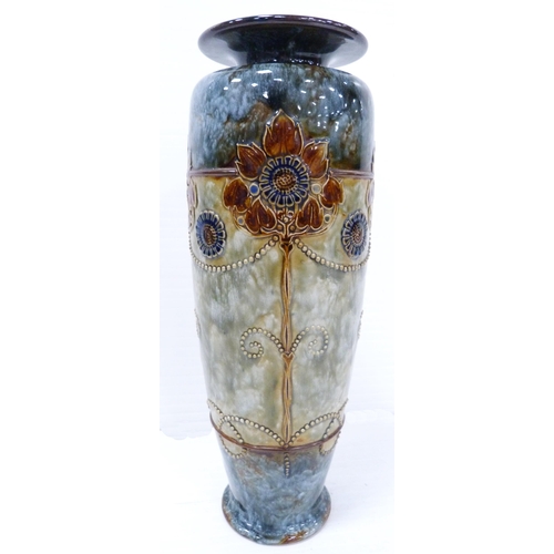 232 - Royal Doulton Lambeth stoneware vase designed by Christine Abbott, c. 1910, in the Art Nouveau style... 