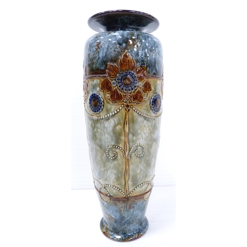 232 - Royal Doulton Lambeth stoneware vase designed by Christine Abbott, c. 1910, in the Art Nouveau style... 