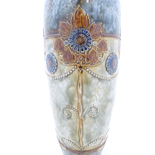 232 - Royal Doulton Lambeth stoneware vase designed by Christine Abbott, c. 1910, in the Art Nouveau style... 