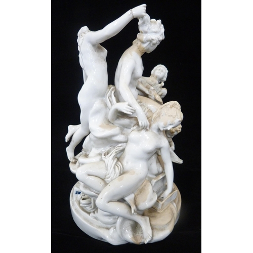 241 - After Louis-Simon Bozoit (19th century)Continental porcelain figure group, 'Toilet of Venus', depict... 