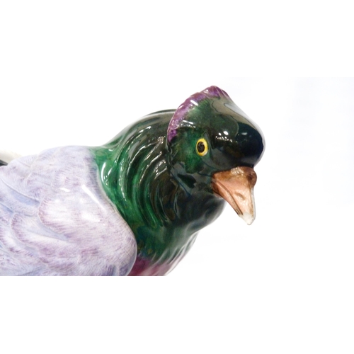 242 - Meissen painted porcelain model of a pigeon (taube) of large form, c. early part of 20th century, gl... 