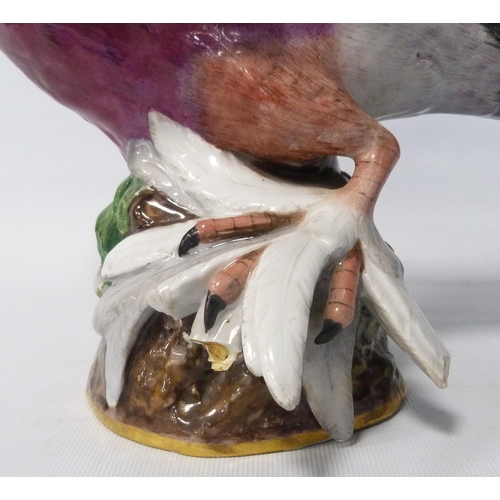 242 - Meissen painted porcelain model of a pigeon (taube) of large form, c. early part of 20th century, gl... 