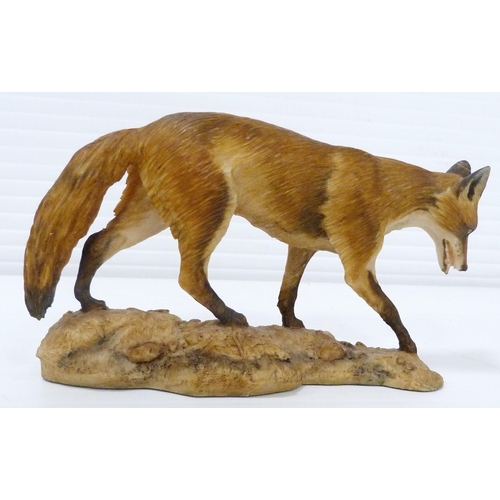 252 - Three Border Fine Arts fox groups designed by Mairi Laing Hunt, one dated '78, all on naturalistic b... 