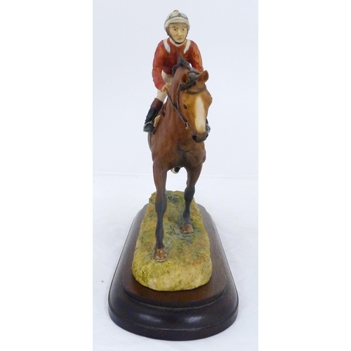 253 - Border Fine Arts limited edition racehorse and jockey group, designed by Anne Wall, the horse number... 