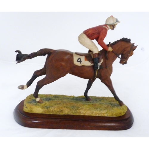 253 - Border Fine Arts limited edition racehorse and jockey group, designed by Anne Wall, the horse number... 