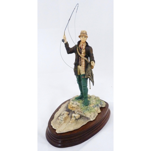 257 - Border Fine Arts limited edition figure, 'King of the River', modelled as a salmon fixed to an under... 