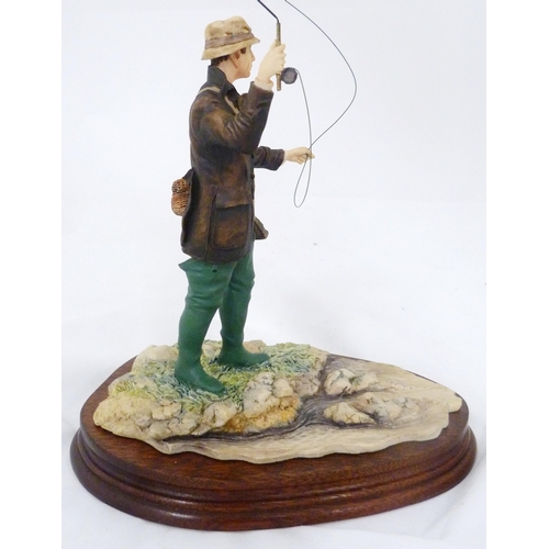 257 - Border Fine Arts limited edition figure, 'King of the River', modelled as a salmon fixed to an under... 