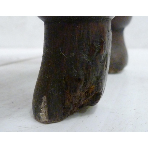 426 - Antique oak gate-leg supper table decorated with incised mouldings, united by beam understretchers, ... 