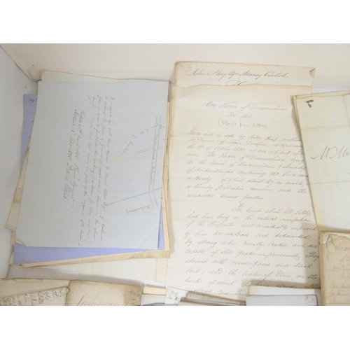 38 - Documents & Letters - South West Scotland.  A carton of legal documents, letters & notes, in... 