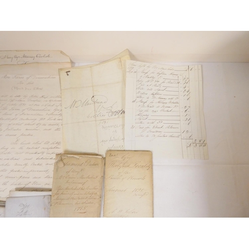 38 - Documents & Letters - South West Scotland.  A carton of legal documents, letters & notes, in... 