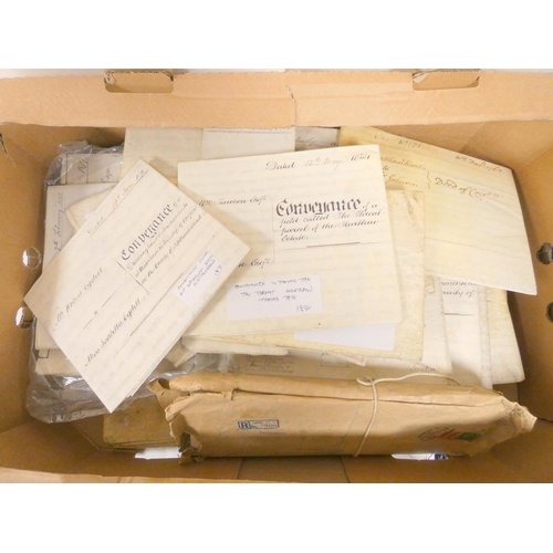 39 - Legal Documents - Northumberland.  30 plus vellum leases, conveyances & others, includ... 