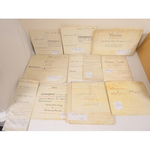 39 - Legal Documents - Northumberland.  30 plus vellum leases, conveyances & others, includ... 