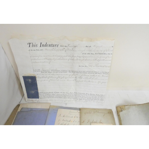 43 - Legal & other Documents & Ephemera.  A carton of various, mainly 19th cent., including Chesh... 