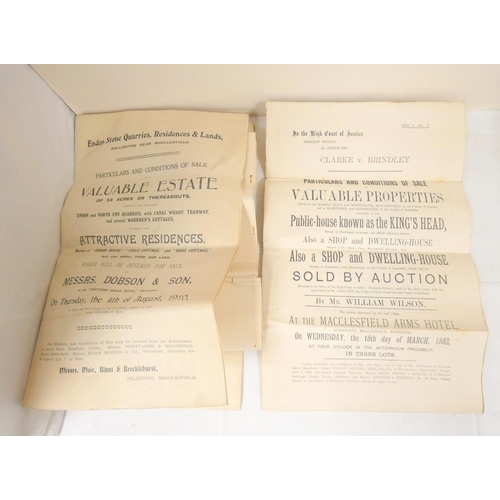 44 - Documents & Ephemera - Macclesfield.  Various legal documents, property sale particula... 