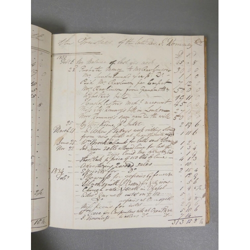 52 - Manuscript Accounts - Rev. John Romney of Whitestock Hall, Ulverston.  Kearsley's Gentleman's & ... 