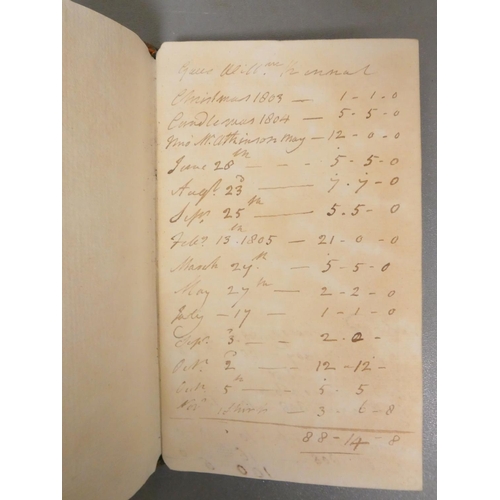 52 - Manuscript Accounts - Rev. John Romney of Whitestock Hall, Ulverston.  Kearsley's Gentleman's & ... 