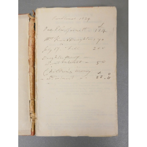 52 - Manuscript Accounts - Rev. John Romney of Whitestock Hall, Ulverston.  Kearsley's Gentleman's & ... 