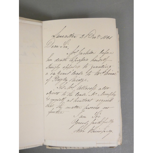 53 - Glosop & Staley Bridge Rent Book (from) Sepr. 5th 1854.  Completed in manuscript with ... 