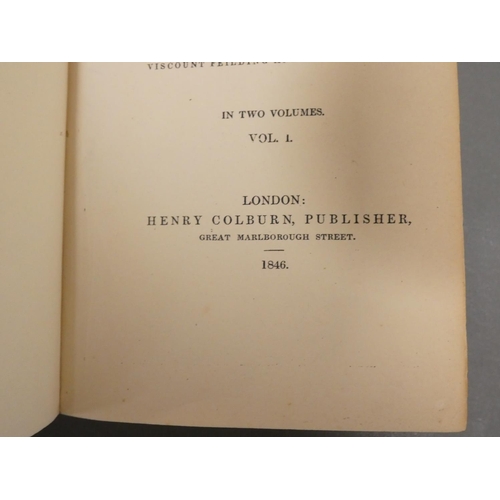 64 - CLARK KENNEDY CAPT. J.  Algeria & Tunis in 1845. 2 vols. Rebound green cloth, no front... 