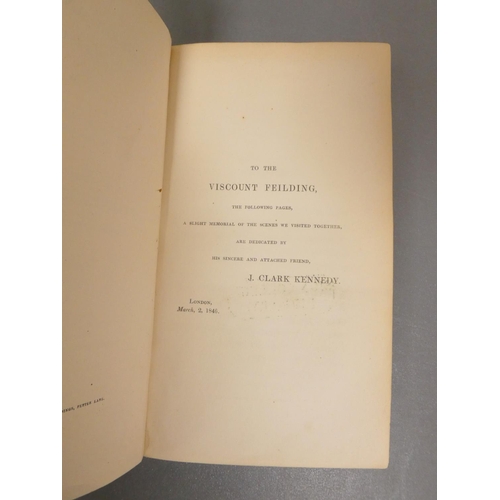 64 - CLARK KENNEDY CAPT. J.  Algeria & Tunis in 1845. 2 vols. Rebound green cloth, no front... 