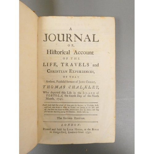 68 - CHALKLEY THOMAS.  A Journal or Historical Account of the Life, Travels & Christian Experiences .... 