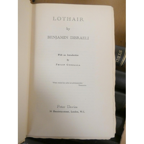 69 - DISRAELI BENJAMIN.  Works. 6 vols. from the Bradenham Edition. Attractive dark cloth, gilt back... 