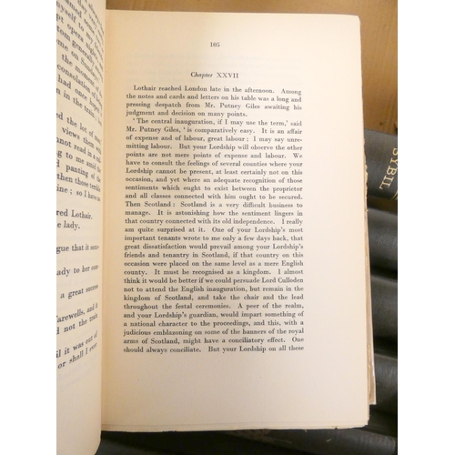 69 - DISRAELI BENJAMIN.  Works. 6 vols. from the Bradenham Edition. Attractive dark cloth, gilt back... 