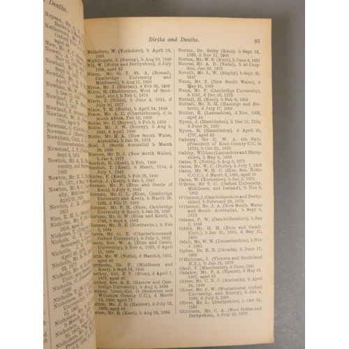 71 - WISDEN.  Three Cricketers' Almanacks rebound in brown cloth. 1910 without wrappers; 1911 w... 