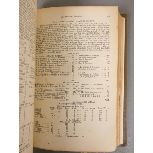 71 - WISDEN.  Three Cricketers' Almanacks rebound in brown cloth. 1910 without wrappers; 1911 w... 