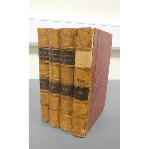 73 - IRVING WASHINGTON.  A History of the Life & Voyages of Christopher Columbus. 4 vols. 2 fldg. eng... 