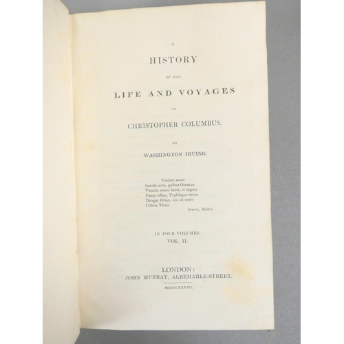 73 - IRVING WASHINGTON.  A History of the Life & Voyages of Christopher Columbus. 4 vols. 2 fldg. eng... 