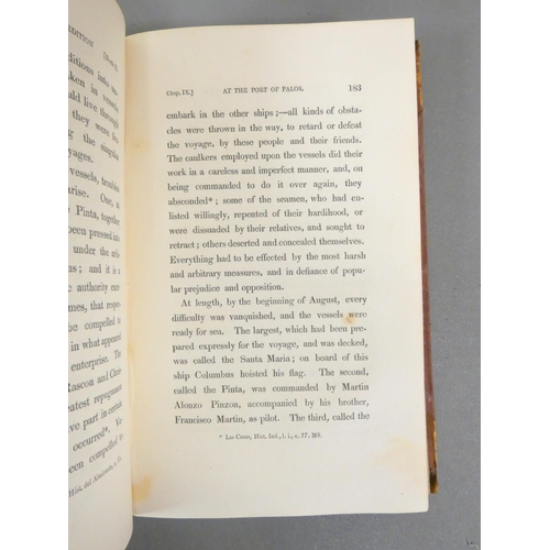 73 - IRVING WASHINGTON.  A History of the Life & Voyages of Christopher Columbus. 4 vols. 2 fldg. eng... 