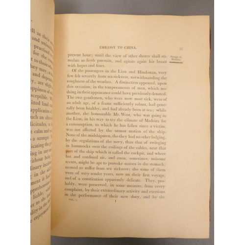 74 - STAUNTON SIR GEORGE.  An Authentic Account of an Embassy from the King of Great Britain to the Emper... 