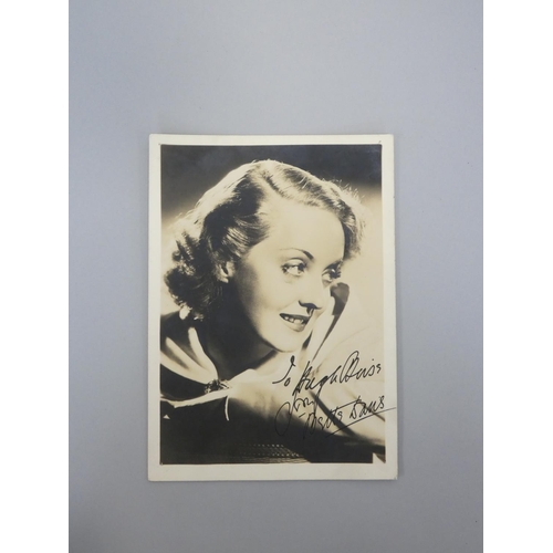 401 - Bette Davis signed 5x7'' promotional sepia photo personally inscribed '' To Hugh Birse from Bette Da... 