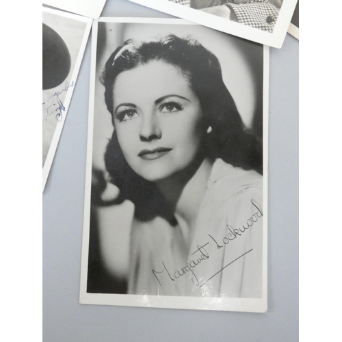 402 - Large collection of signed 1930s-1950s celebrity photographs with personalities to include Valerie H... 