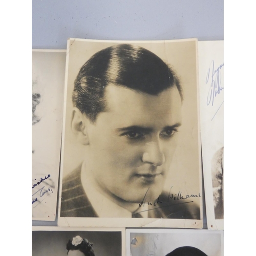 402 - Large collection of signed 1930s-1950s celebrity photographs with personalities to include Valerie H... 